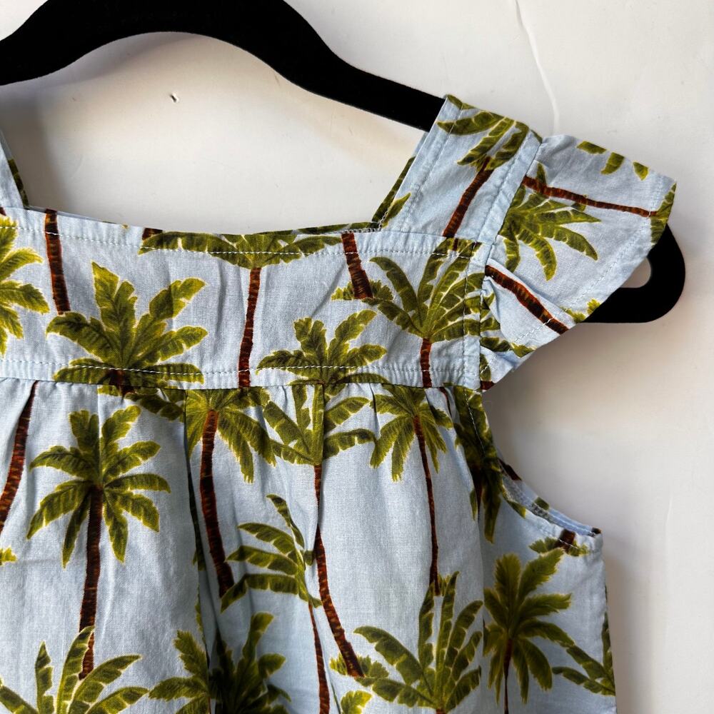 Stella Cove Blue Palm Print Dress - Girls Size 4 - Picture 2 of 4